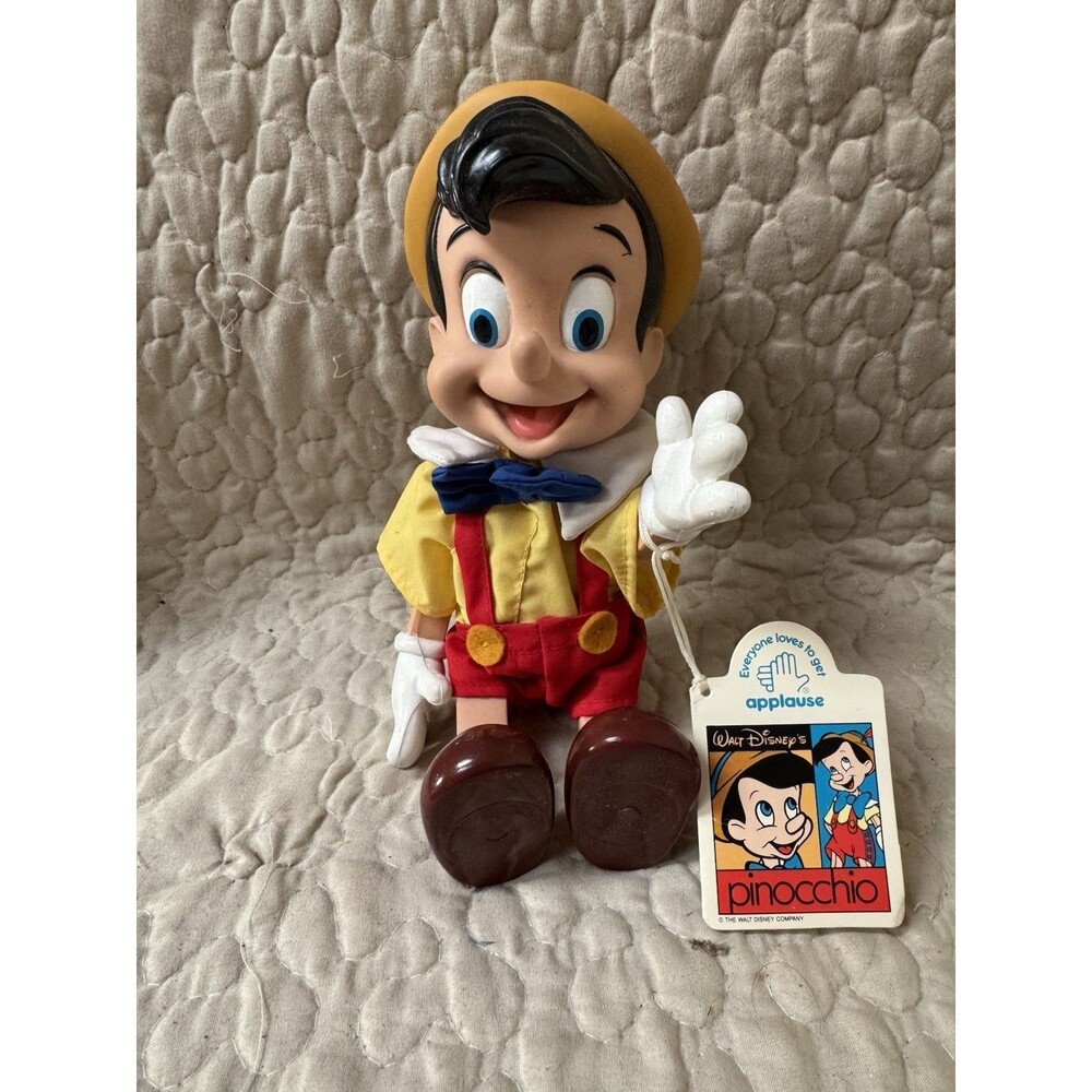 Vintage Disney Pinocchio Applause 9” Jointed Doll Figure #45728 w Original Tag